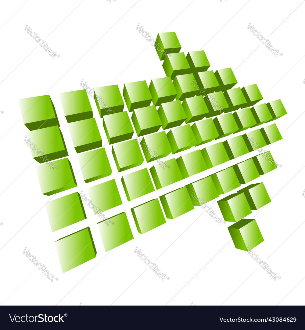 3d perspective arrow pointer icon cursor shape