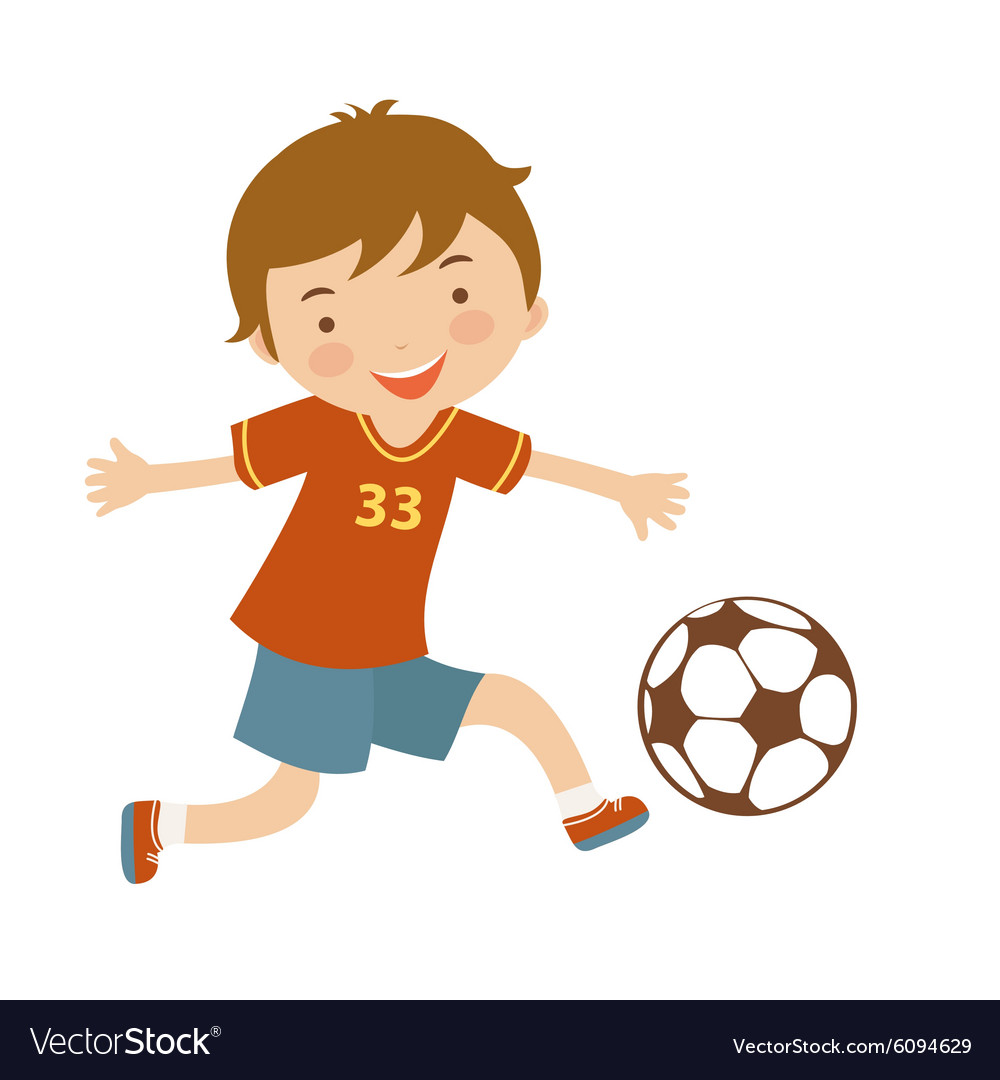 Cute football player Royalty Free Vector Image