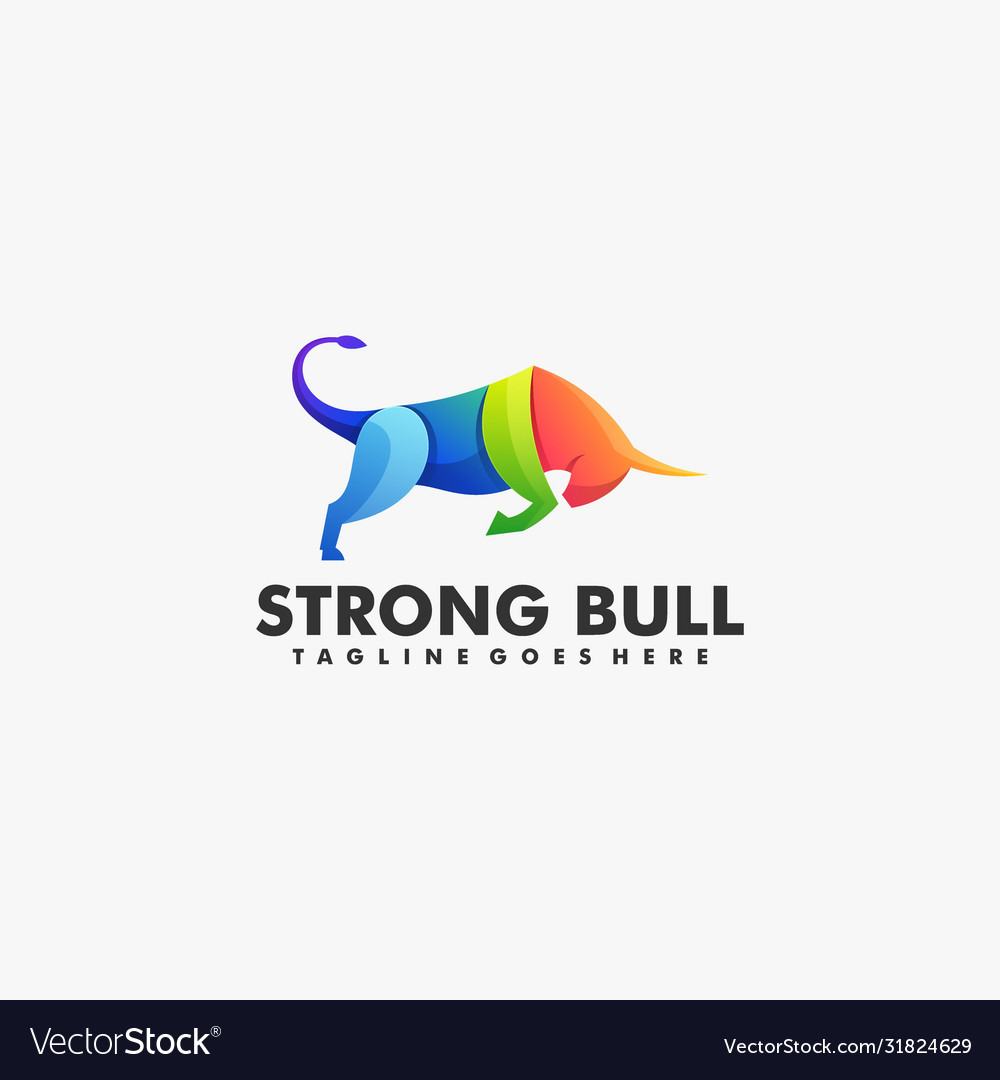 Logo strong blue gradient colorful style