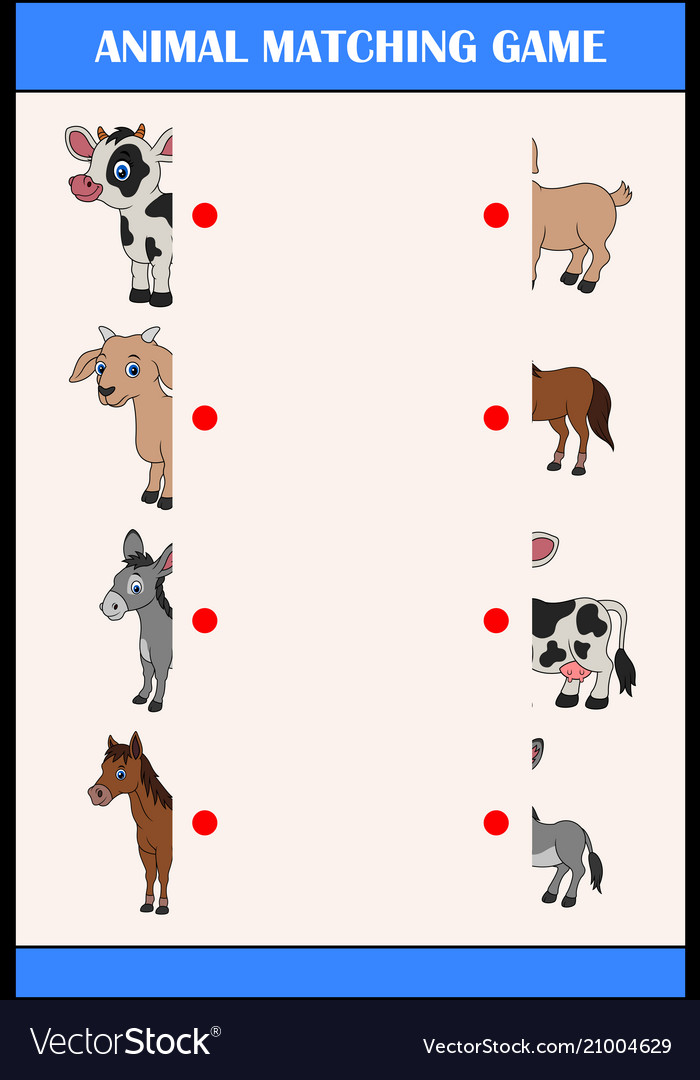 Farm Animal Matching Game Printable Printable Word Se - vrogue.co