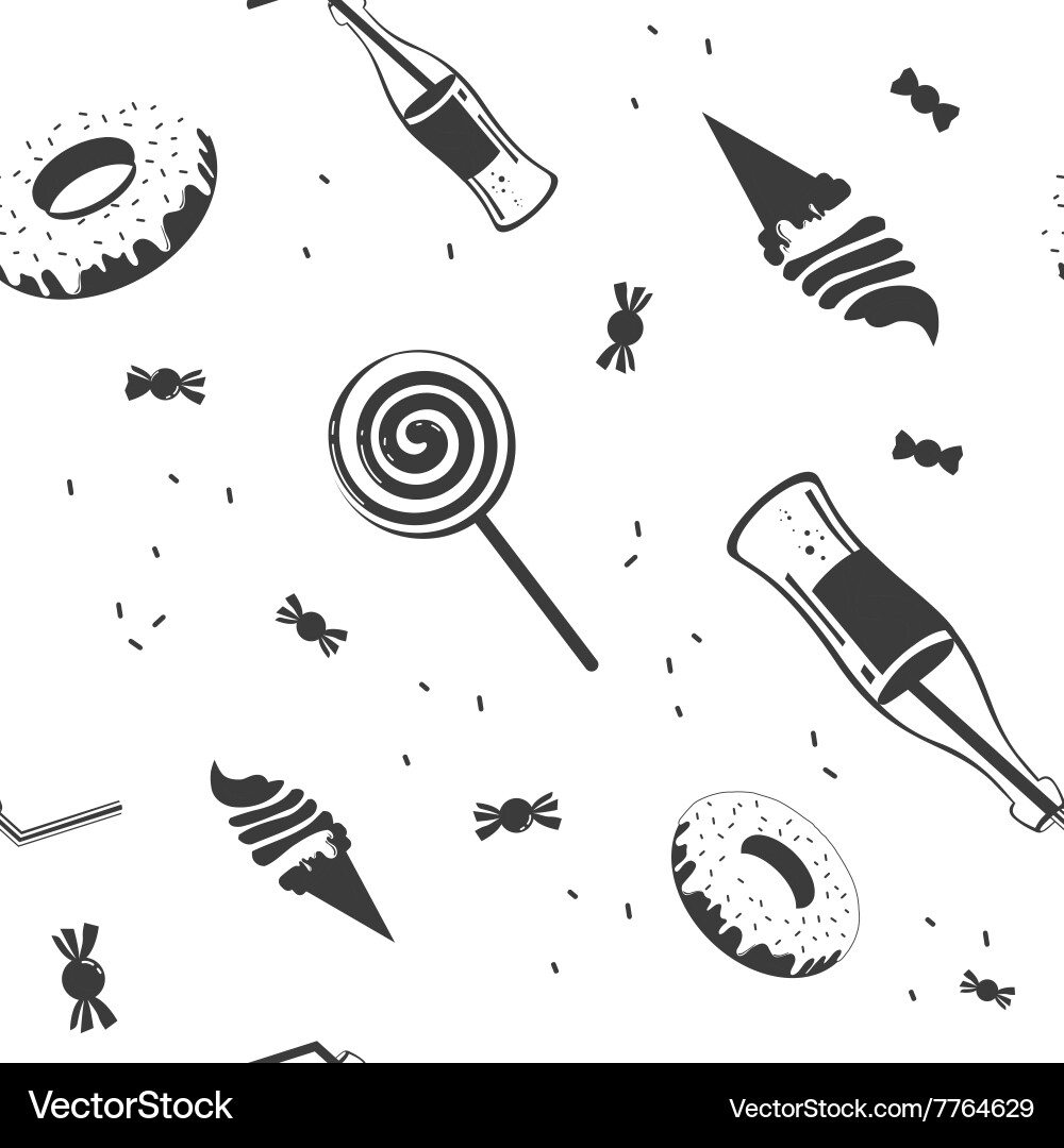 Seamless candy sweet pattern Royalty Free Vector Image