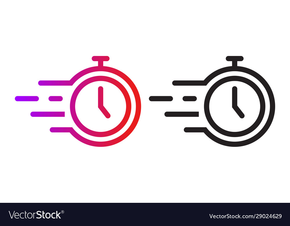 Time icon with a white background clock symbol Vector Image