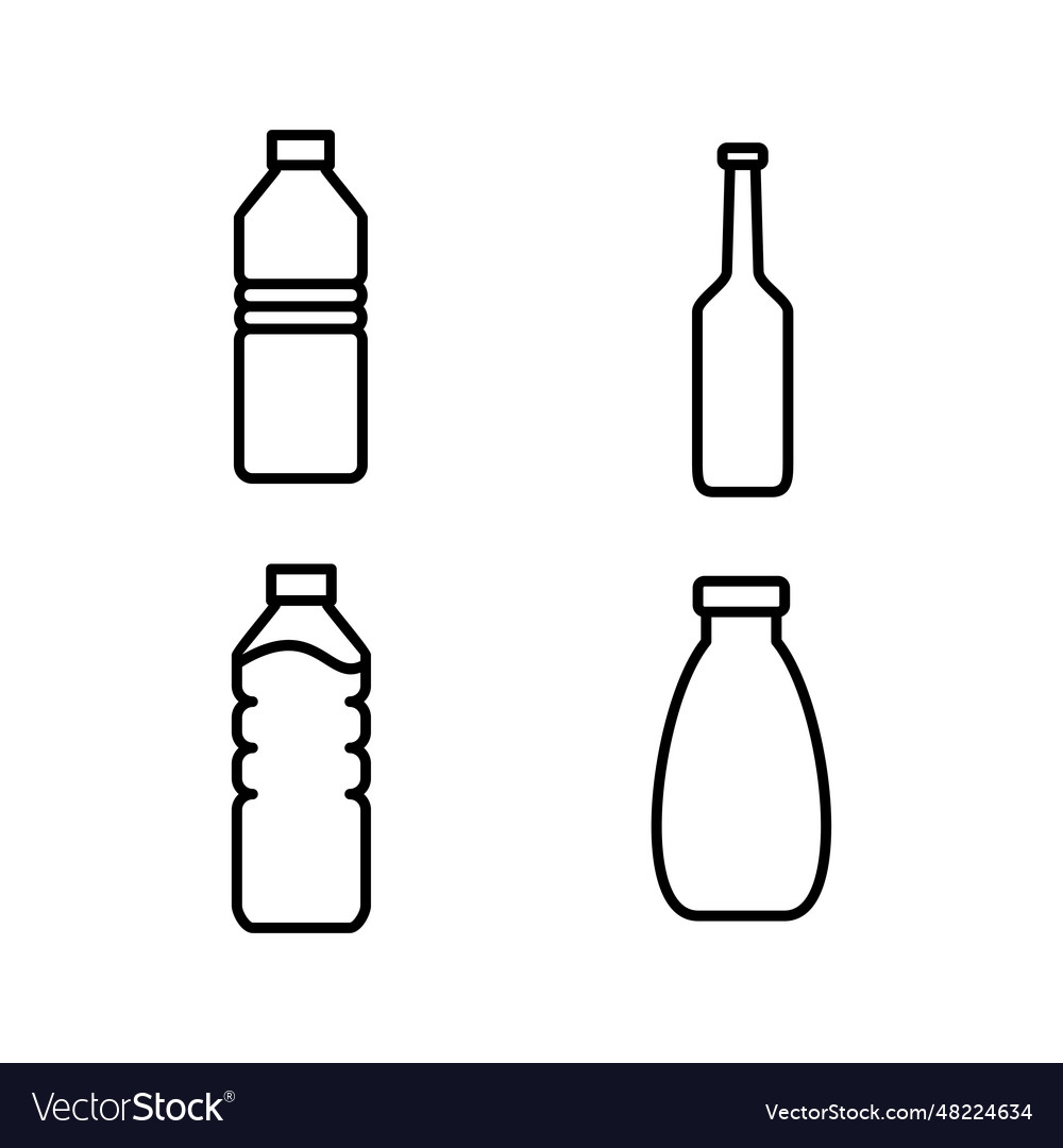 Bottle icon in trendy flat design