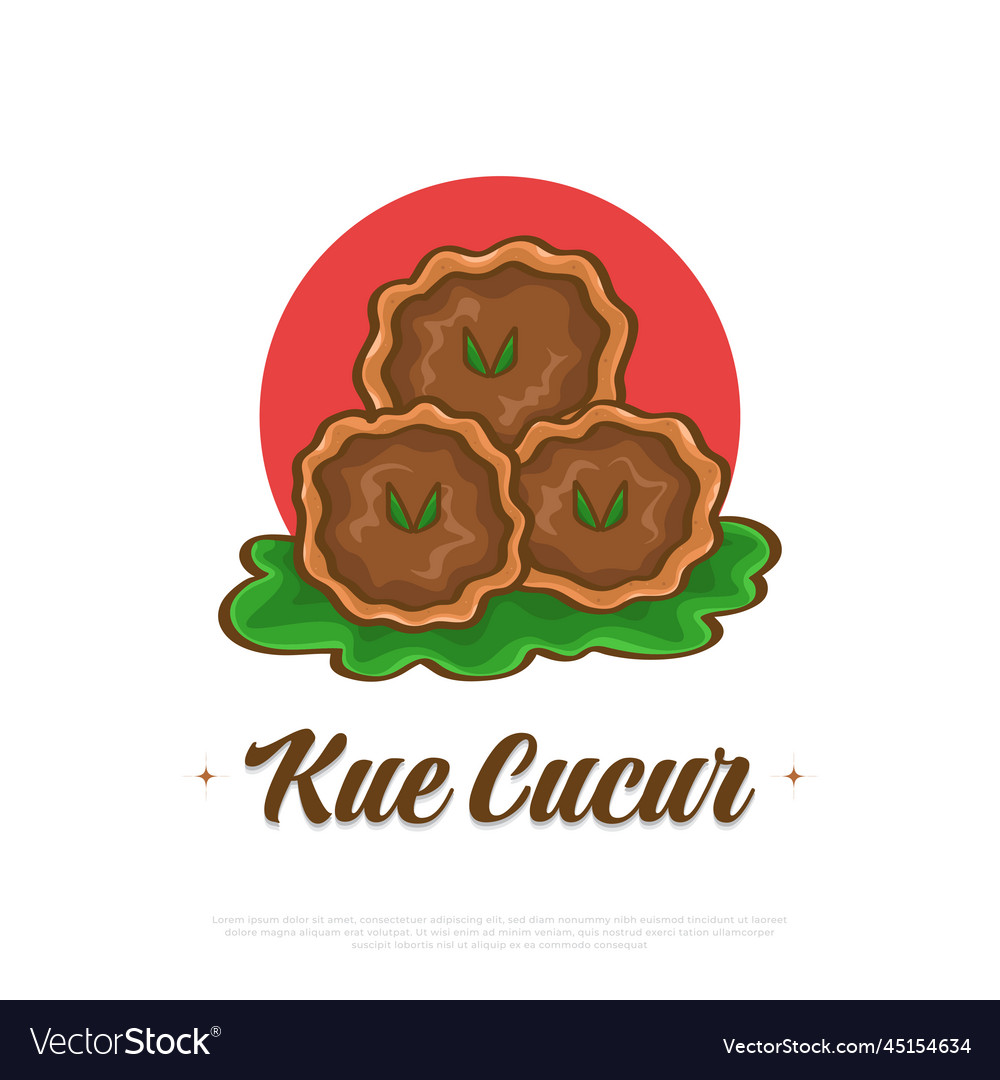 Kue cucur traditional snack from southeast asia Vector Image