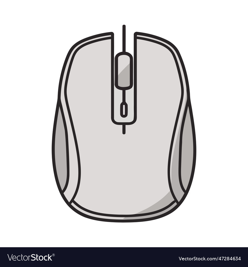 Modern computer mouse hardware device Royalty Free Vector