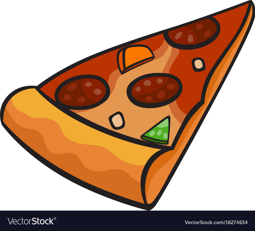 Pop art style pizza sticker