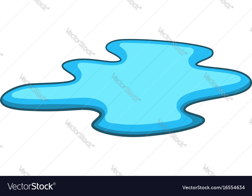 Puddle water icon cartoon style Royalty Free Vector Image