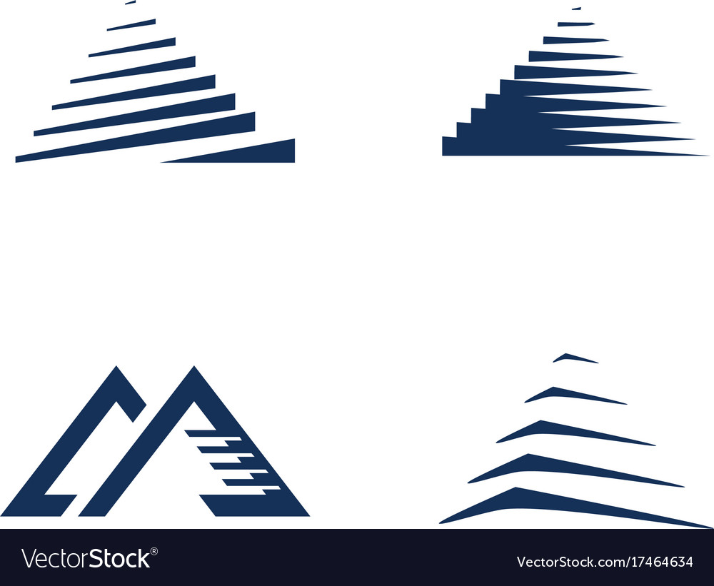 pyramid logo template ilustration royalty free vector image