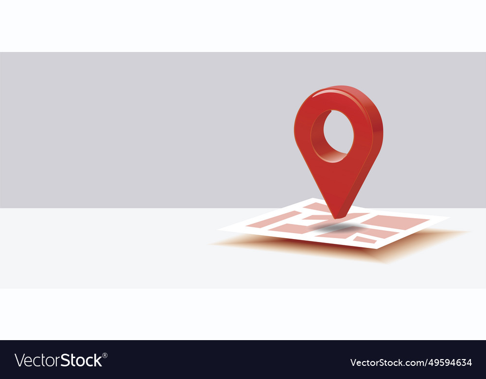 Realistic 3d of a red geotag Royalty Free Vector Image