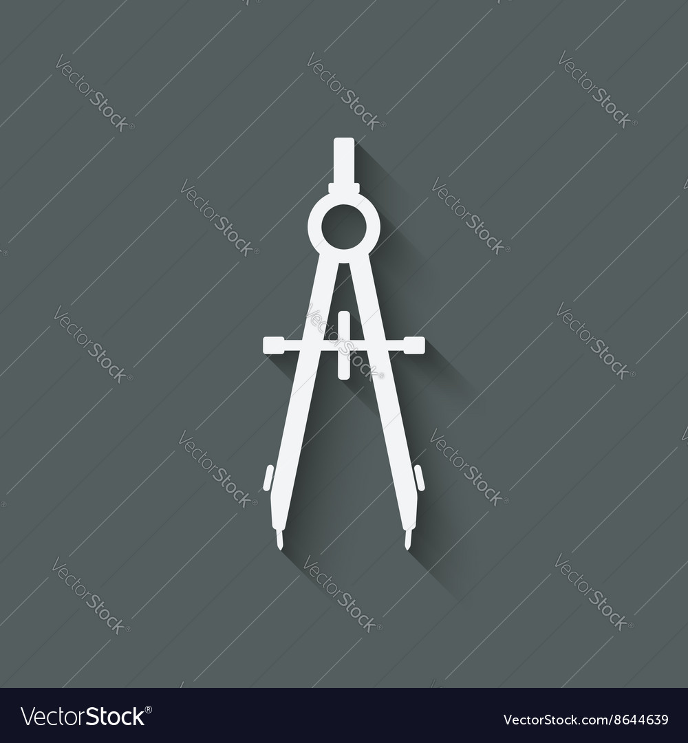 Drawing compass icon Royalty Free Vector Image