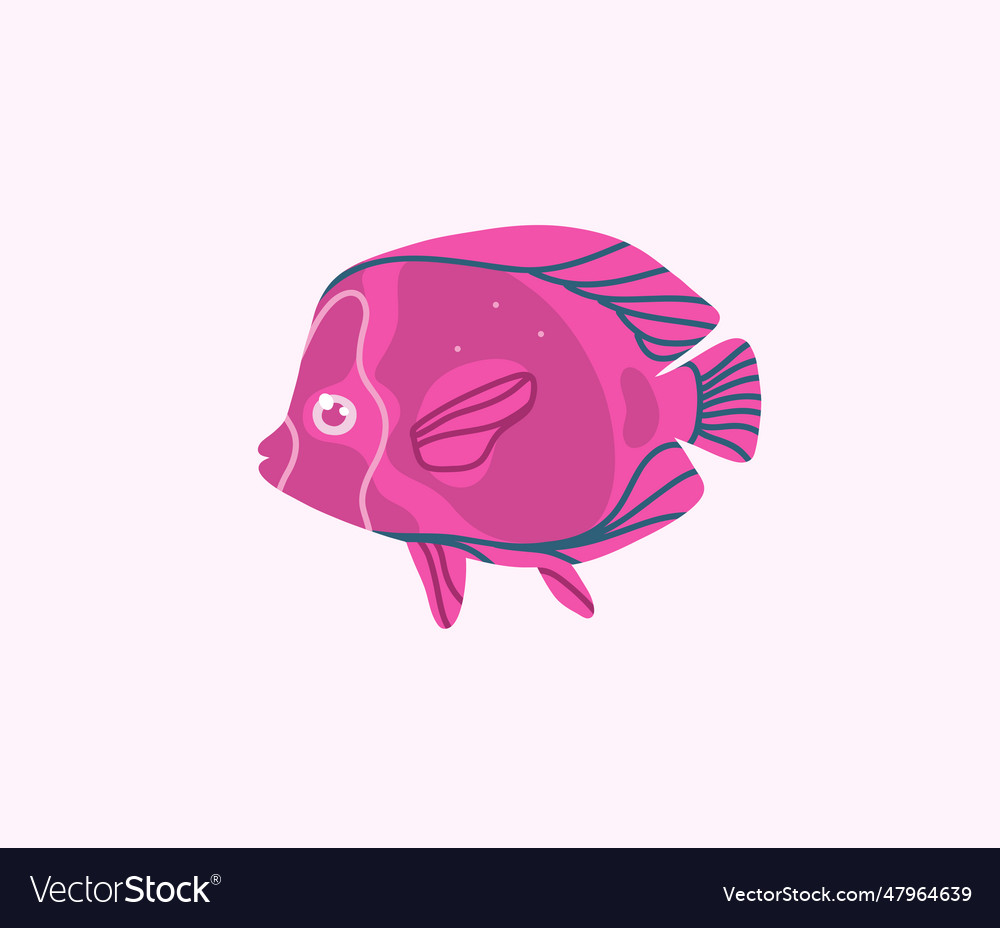 Hand drawn abstract cartoon marine vector image Hand drawn abstract cartoon marine