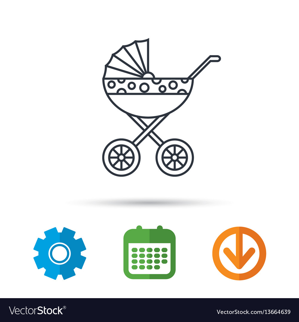 Pram icon neugeborene Kinderwagenzeichen