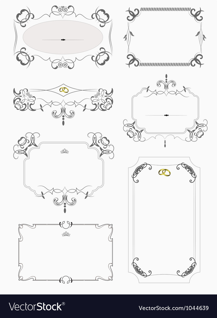 Vintage border frames Royalty Free Vector Image