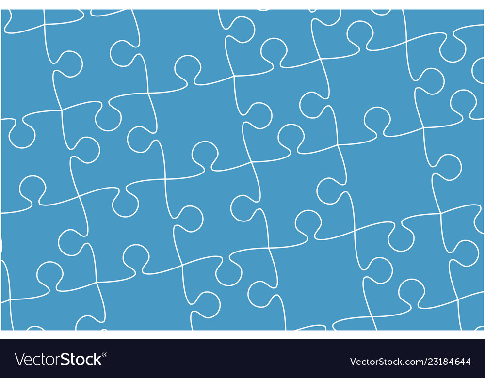 Blue banner pieces puzzle jigsaw