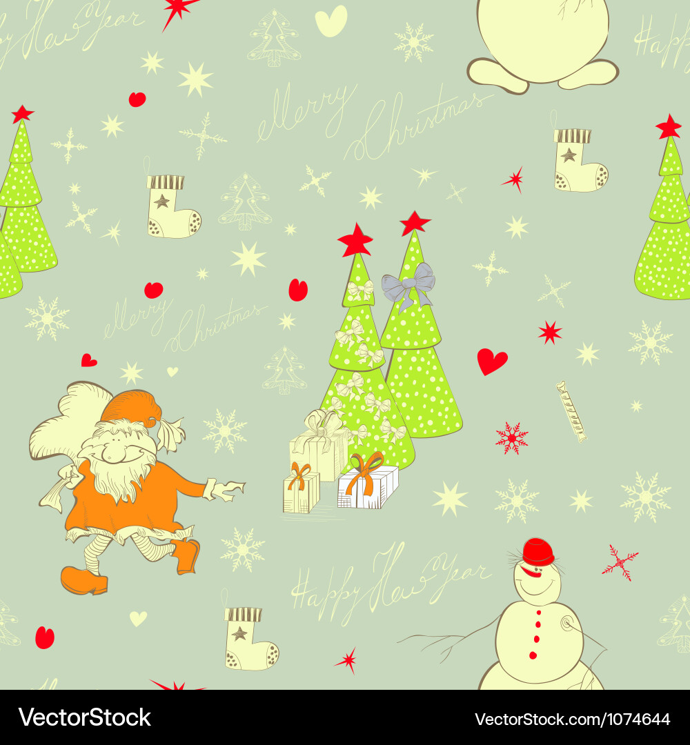 Christmas seamless pattern Royalty Free Vector Image