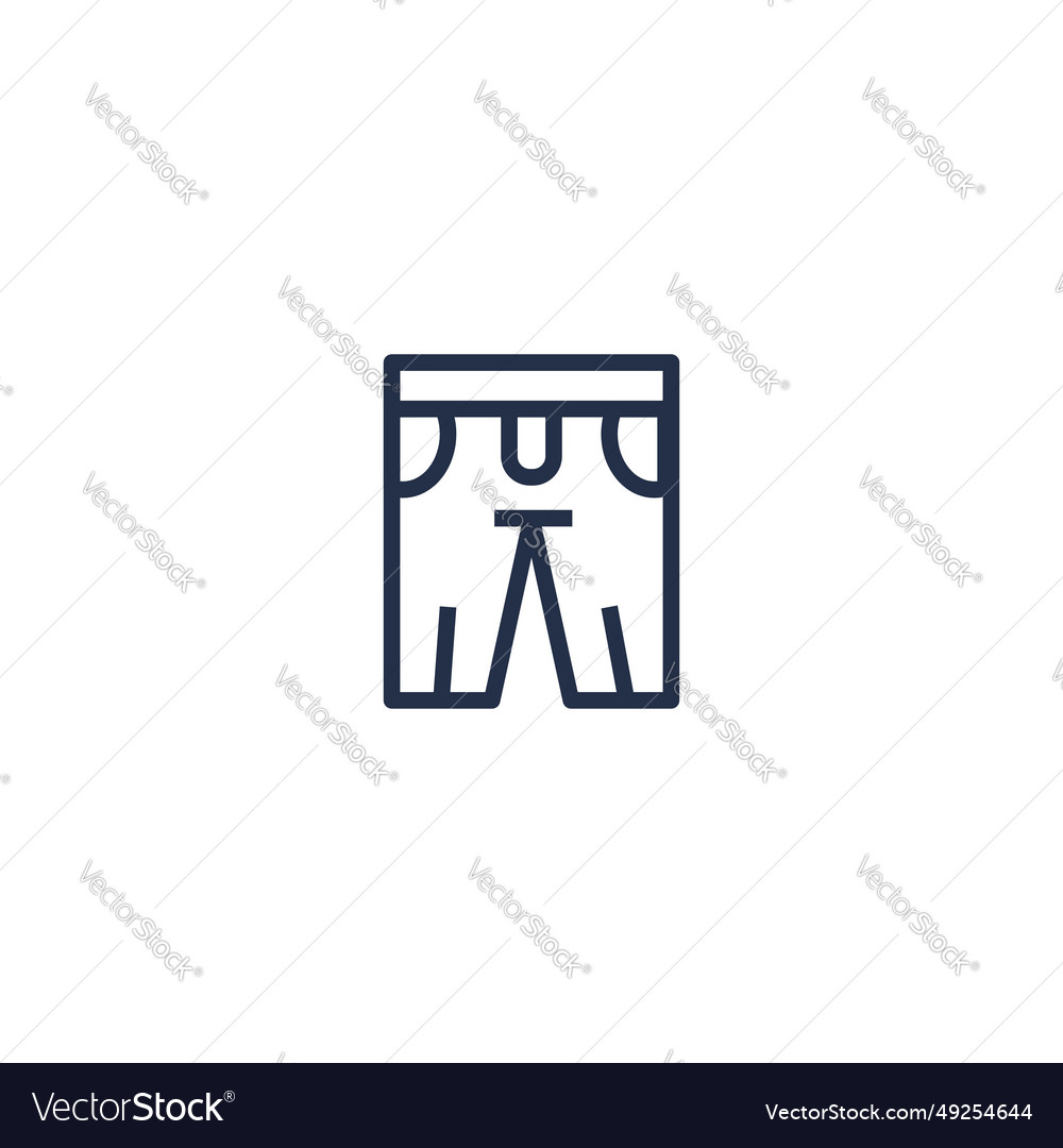 Clothes outline monochrome long shorts icon