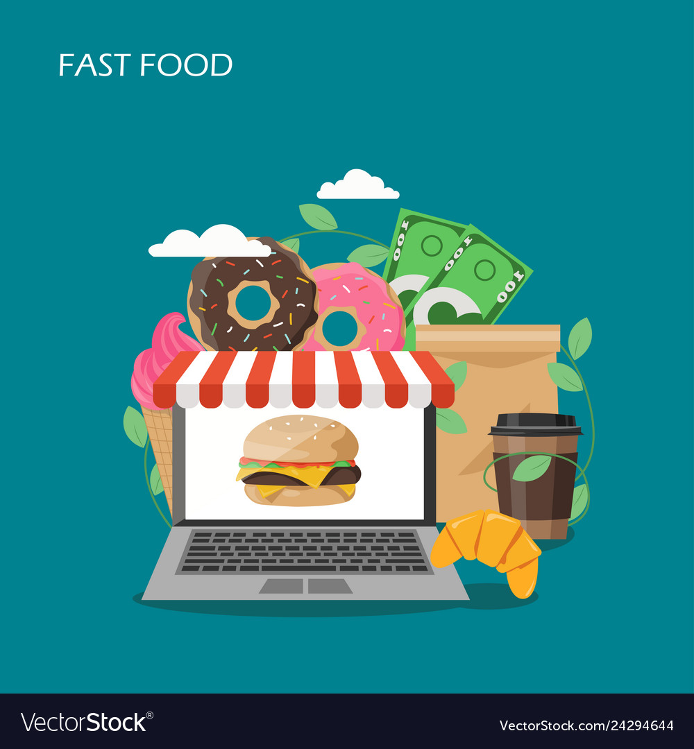 Fast food flat style design