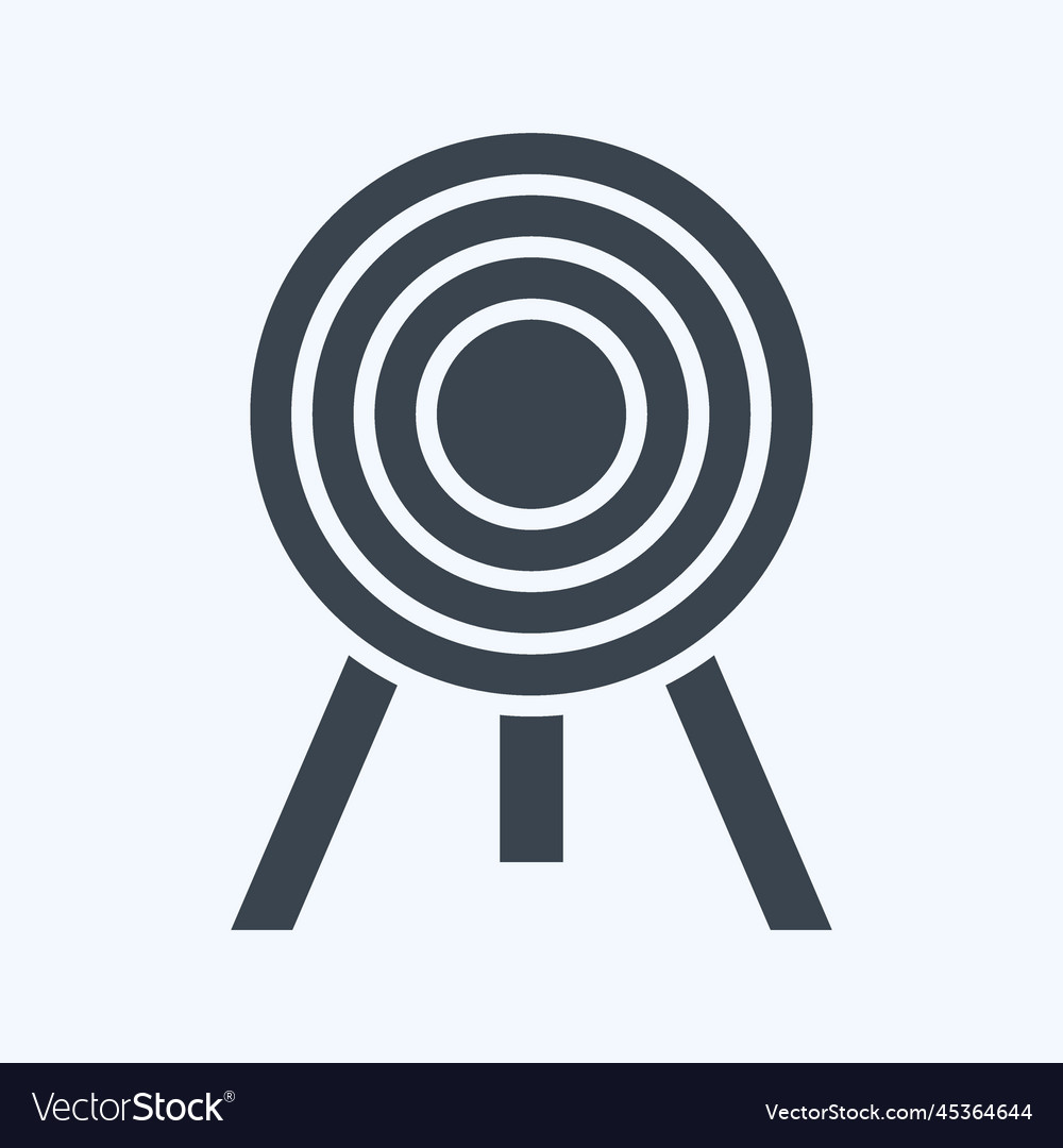 Icon bullseye related to sports equipment symbol