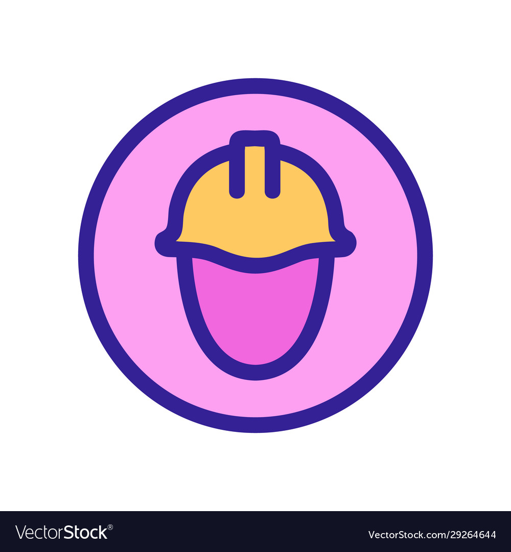 Protective helmet icon isolated contour