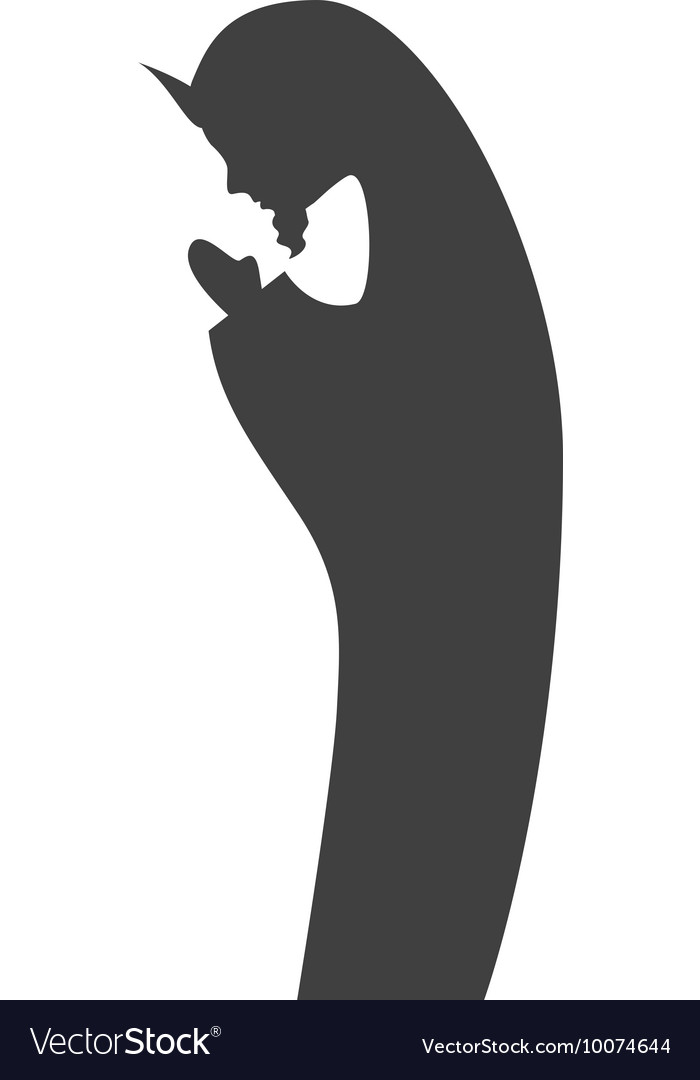 Silhouette of the christmas manger figure