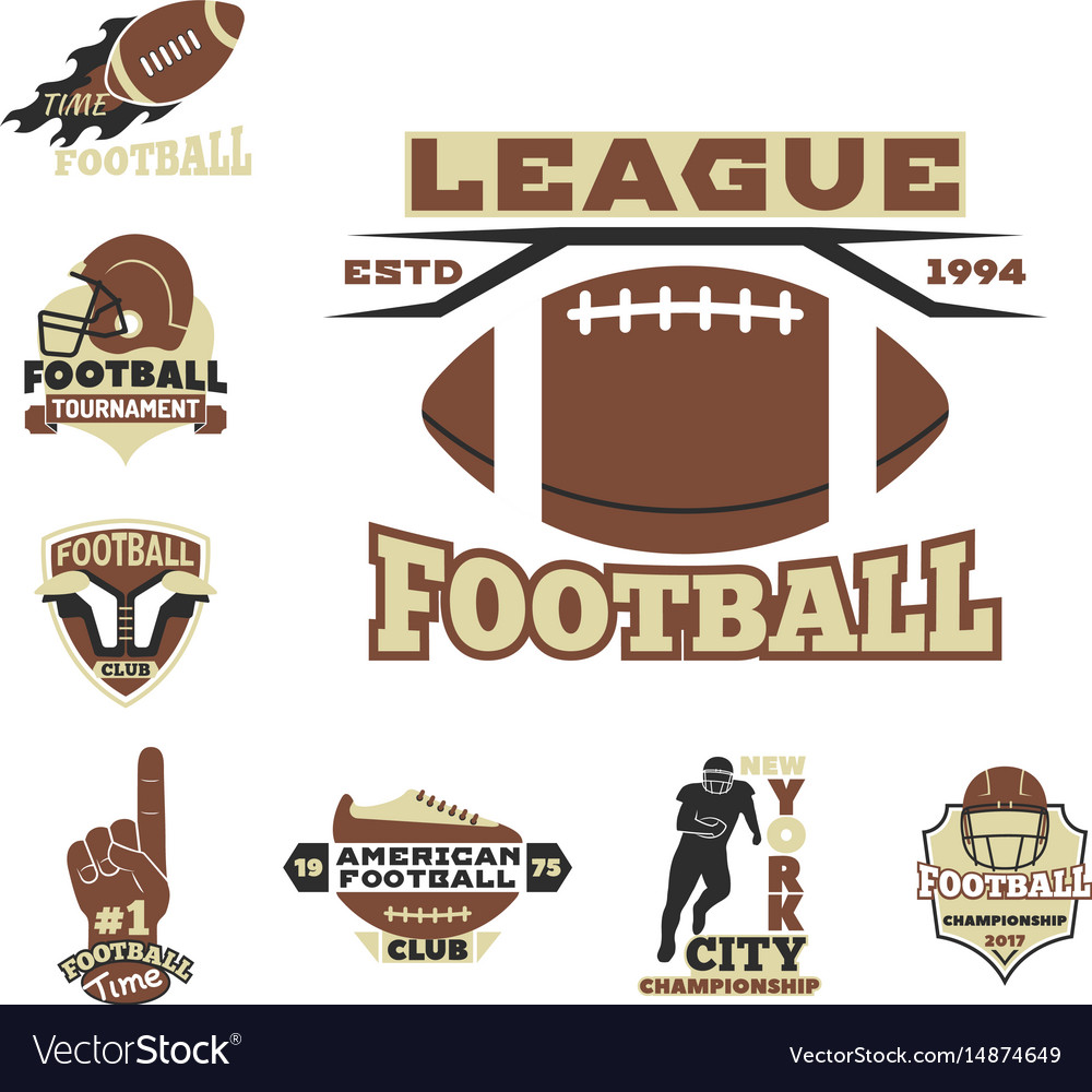 American football championship badge template Vector Image