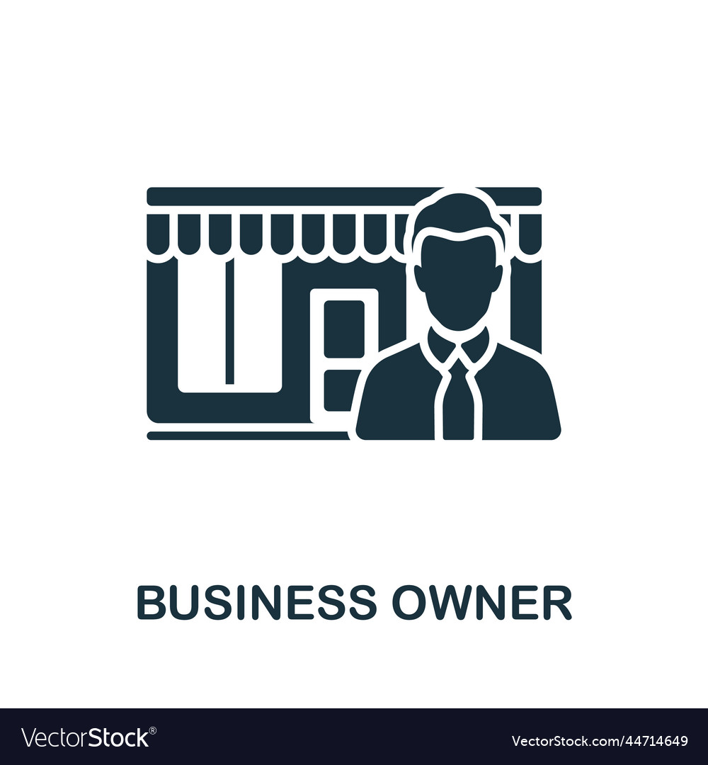 Business owner icon monochrome simple investments Vector Image