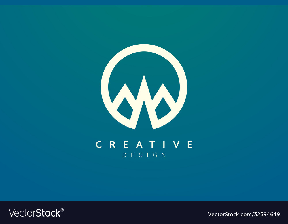 Logo design that combines circle objects vector image Logo design that combines circle objects