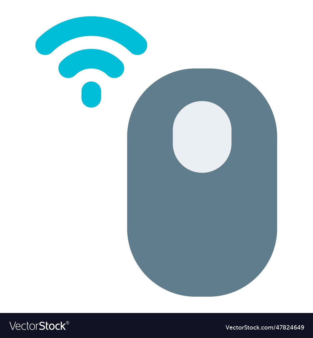 Portable wireless mouse easy to use Royalty Free Vector