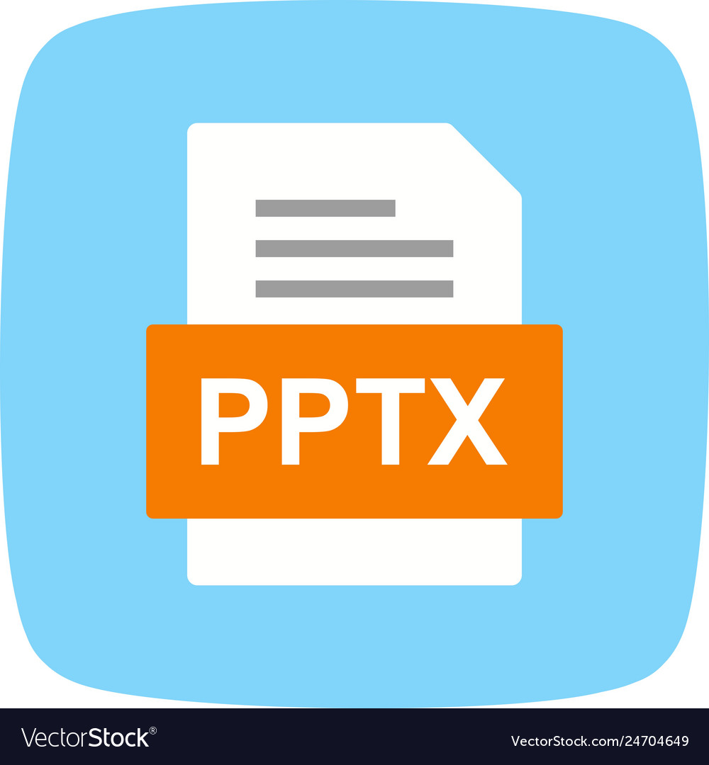 Pptx file document icon Royalty Free Vector Image