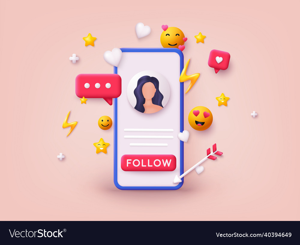 Social media platform online communication Vector Image