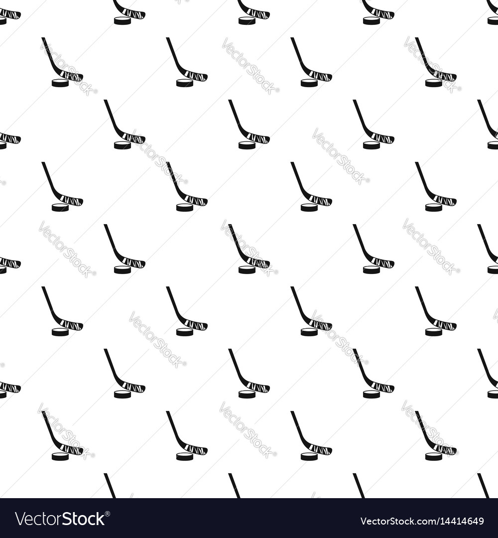 Stick and puck pattern Royalty Free Vector Image