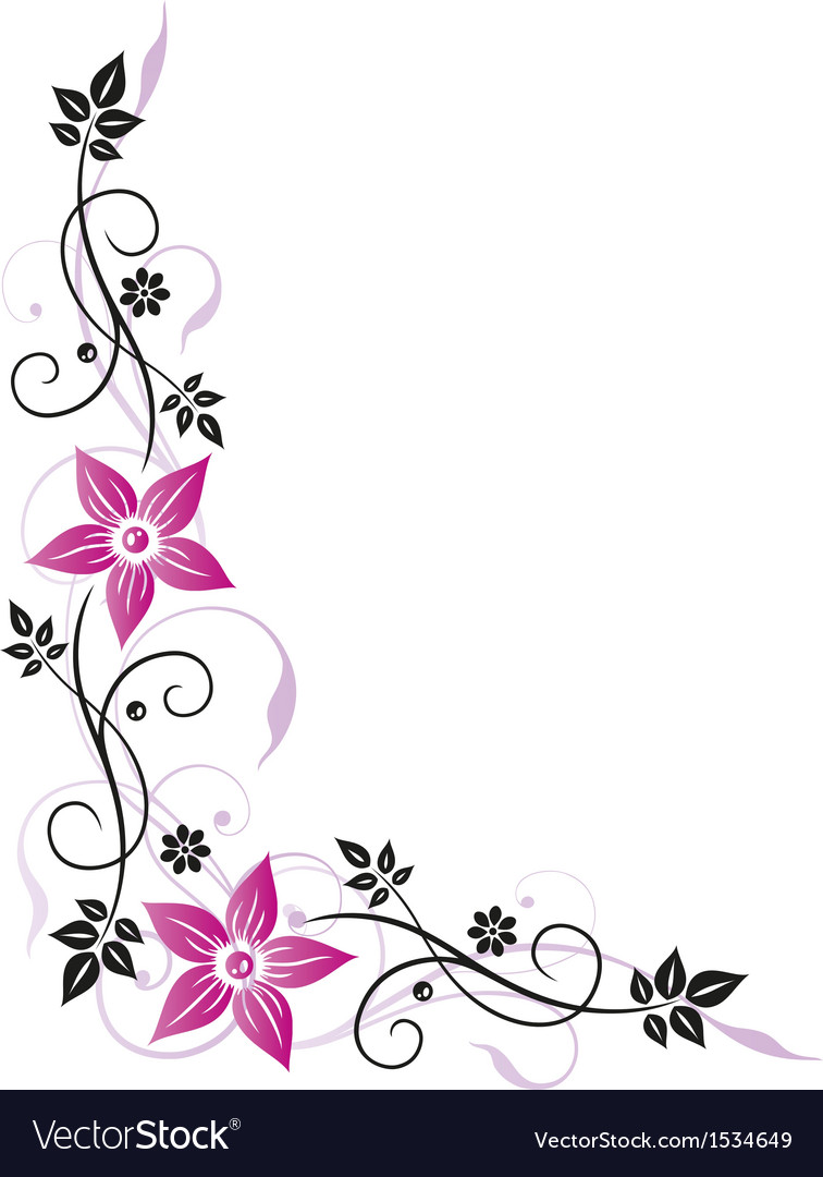 Tendril floral elements Royalty Free Vector Image