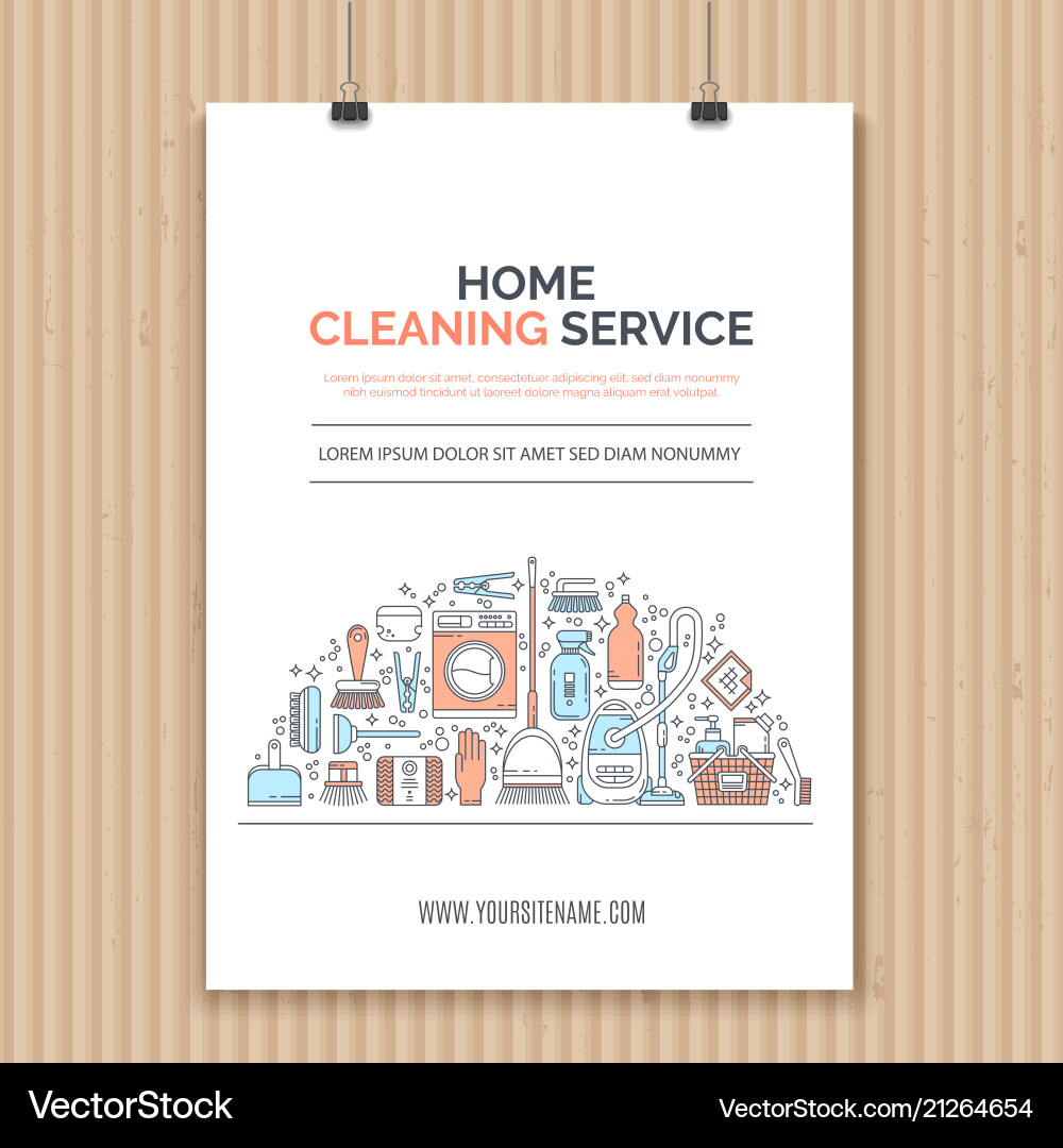 Cleaning concept Royalty Free Vector Image - VectorStock