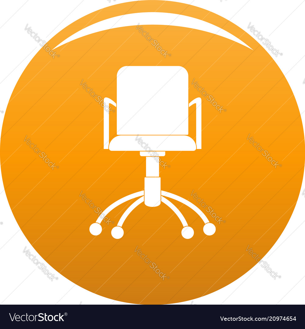 Computer Chair Icon Orange Royalty Free Vector Image Computer Chair Icon Orange Vector Image
