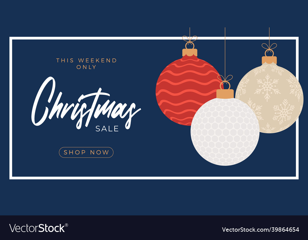 Golf christmas sale banner merry