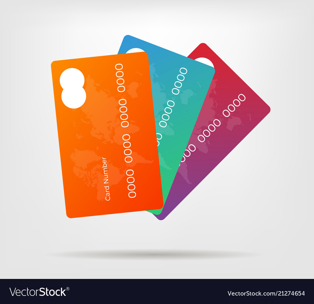 Gradient credit card Royalty Free Vector Image