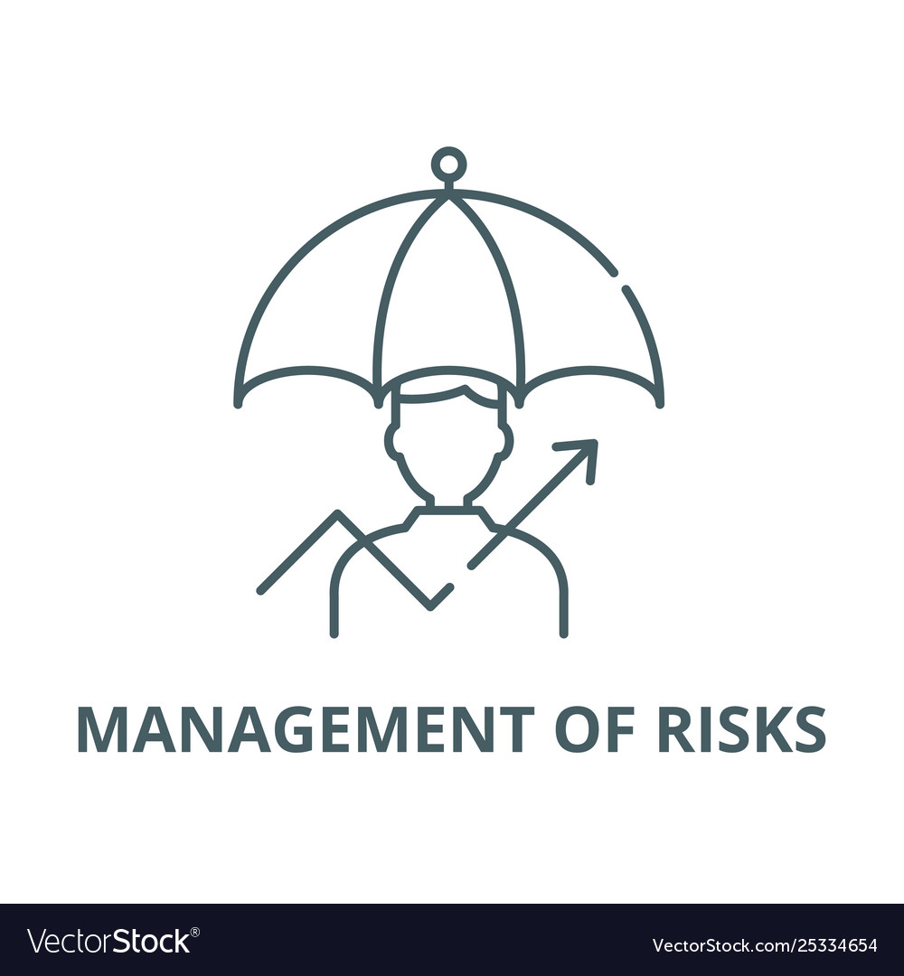 Management risks line icon linear