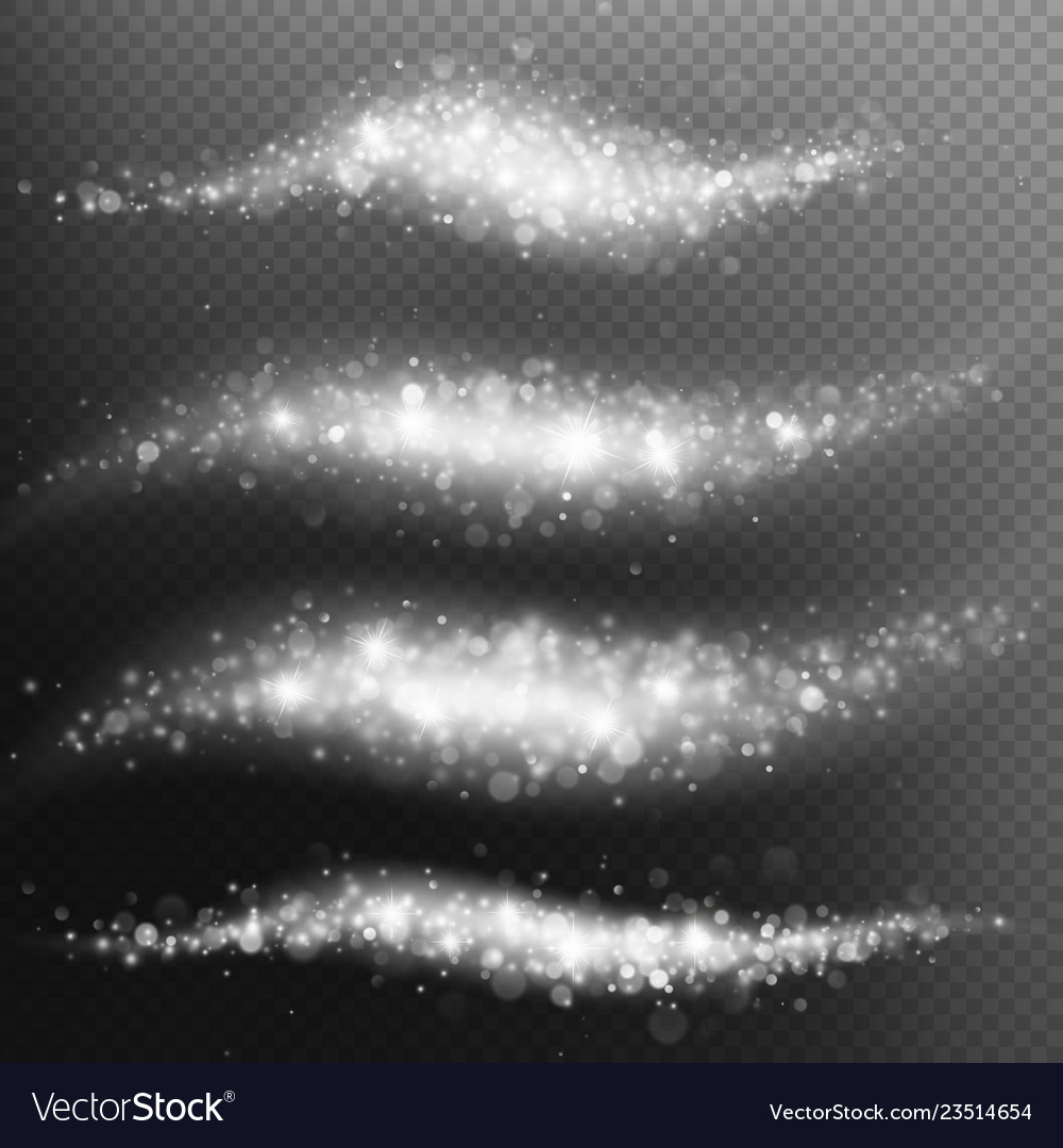 Overlay effect magic glowing trace sparkle wave Vector Image