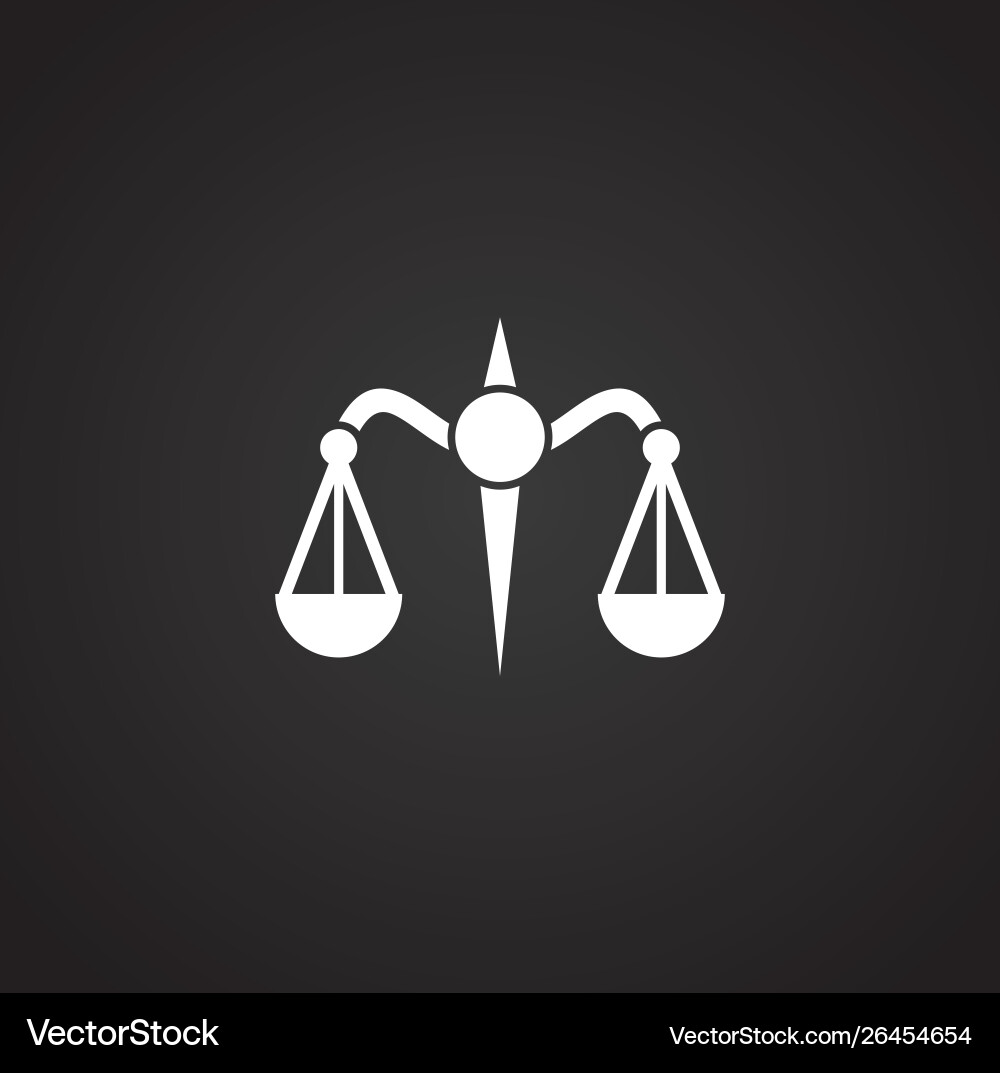 Scale icon on background for graphic and web Vector Image