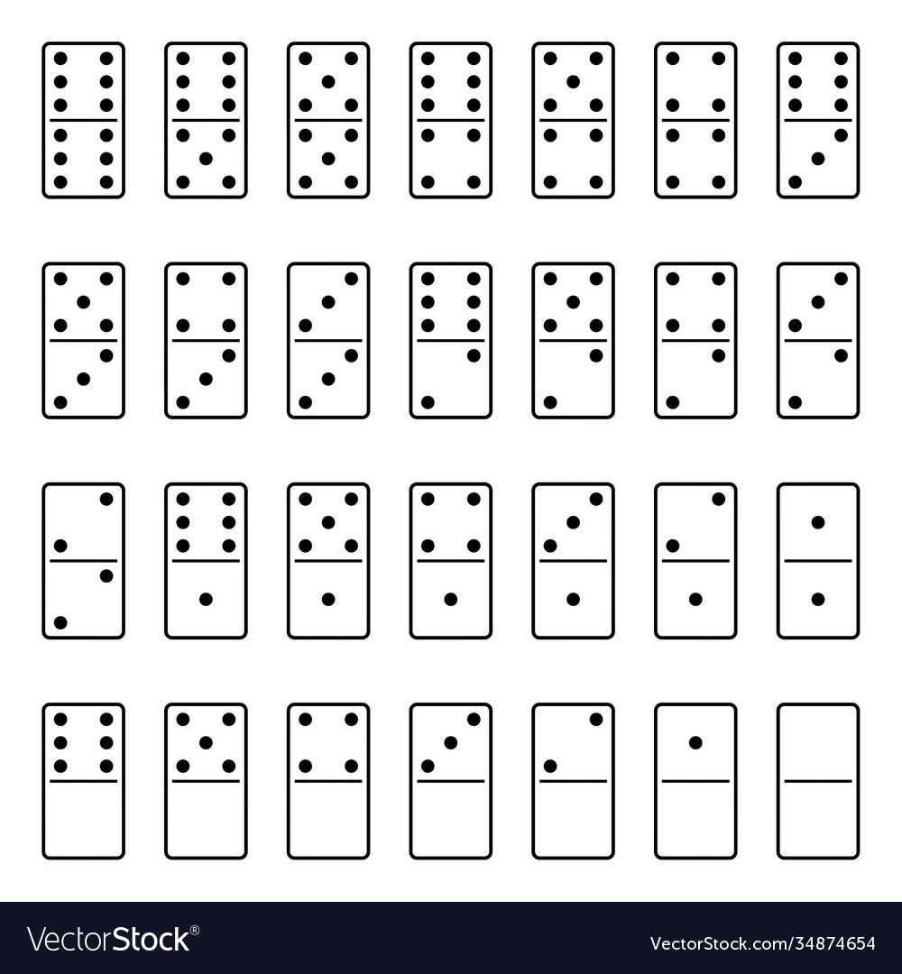 Set domino Royalty Free Vector Image - VectorStock