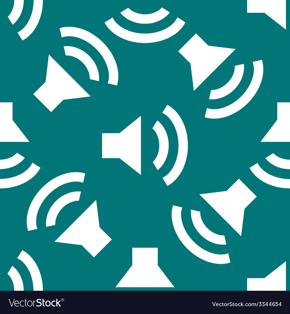 Speaker web icon flat design seamless pattern