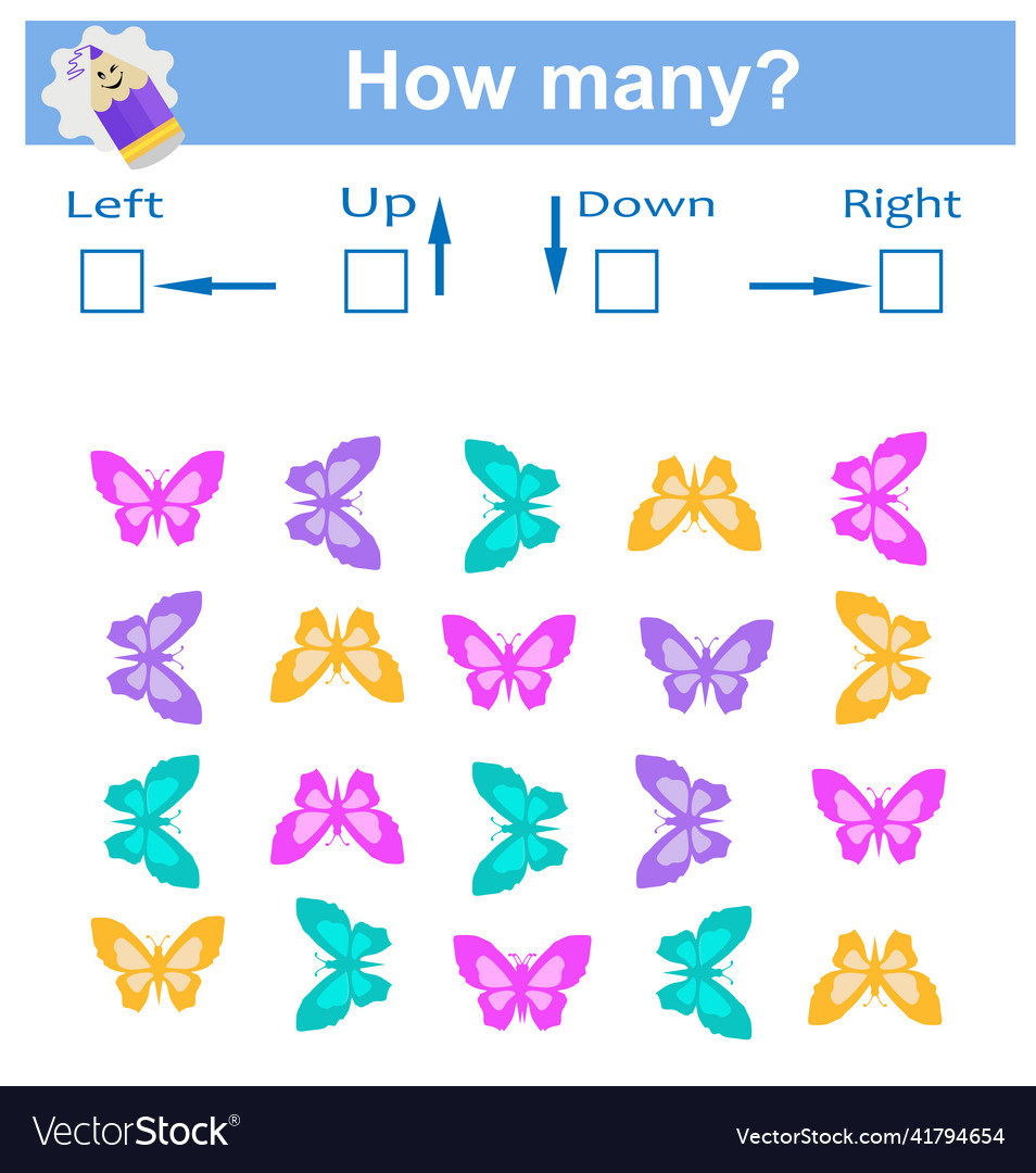 Visual logic game left or right up down