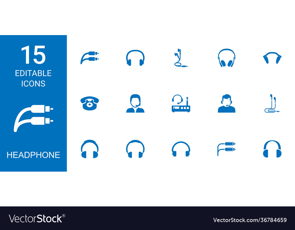 15 Kopfhörer-Symbole