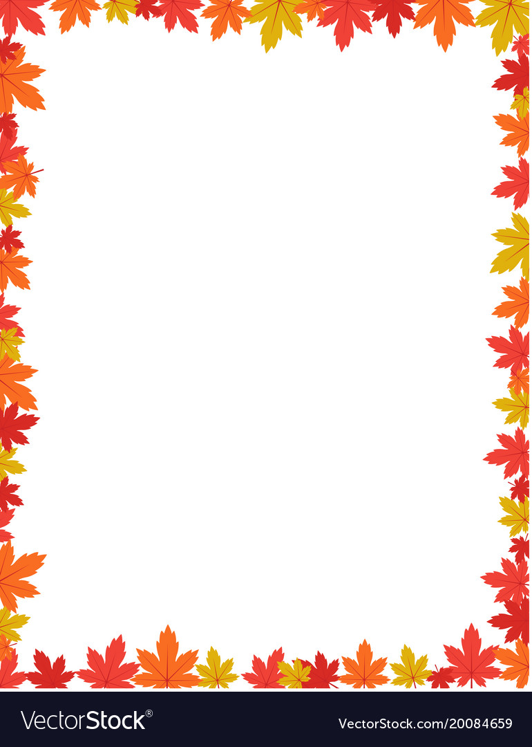 Download Autumn border design Royalty Free Vector Image