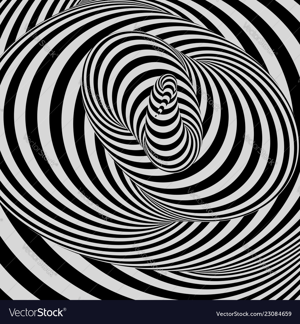 Black White Abstract Striped Background 3d Art Vector Image