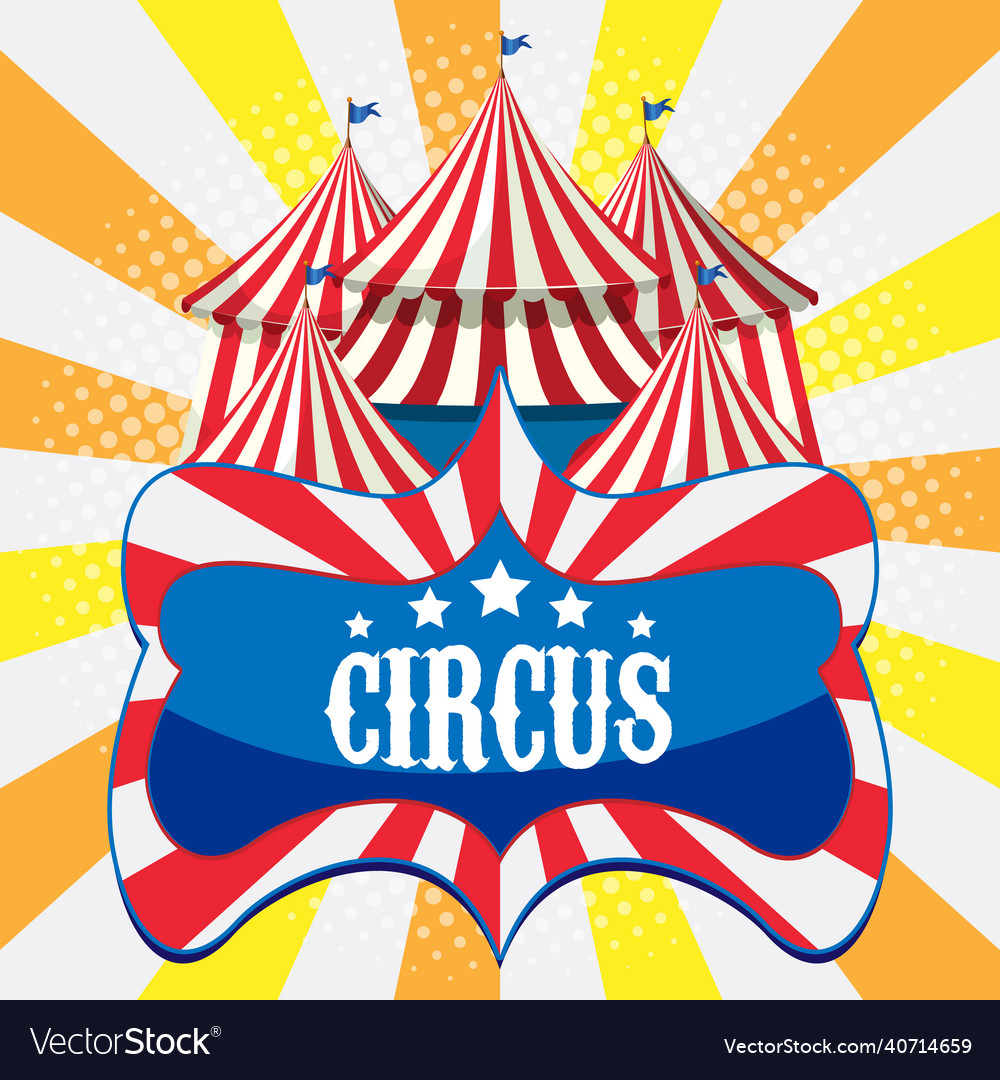 Circus banner design with dome