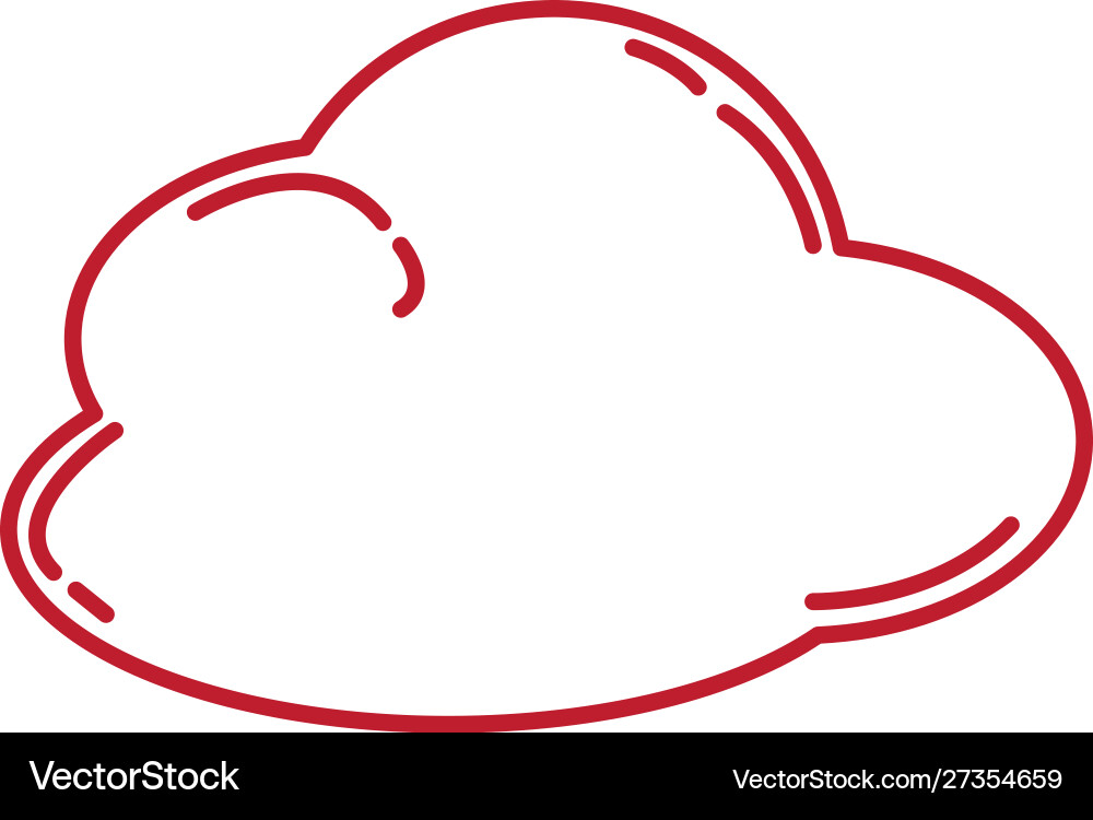 Cloud sky flat style icon Royalty Free Vector Image