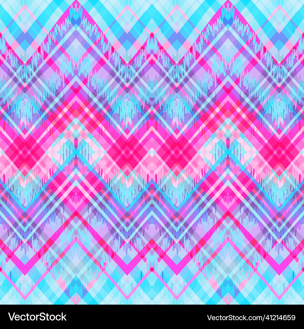 Ethnic zigzag pattern in retro colors aztec style Vector Image