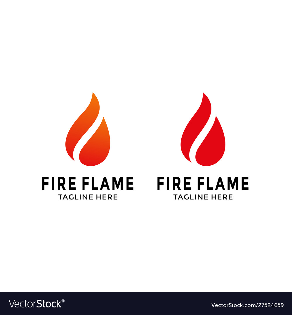 Fire flame logo template icon