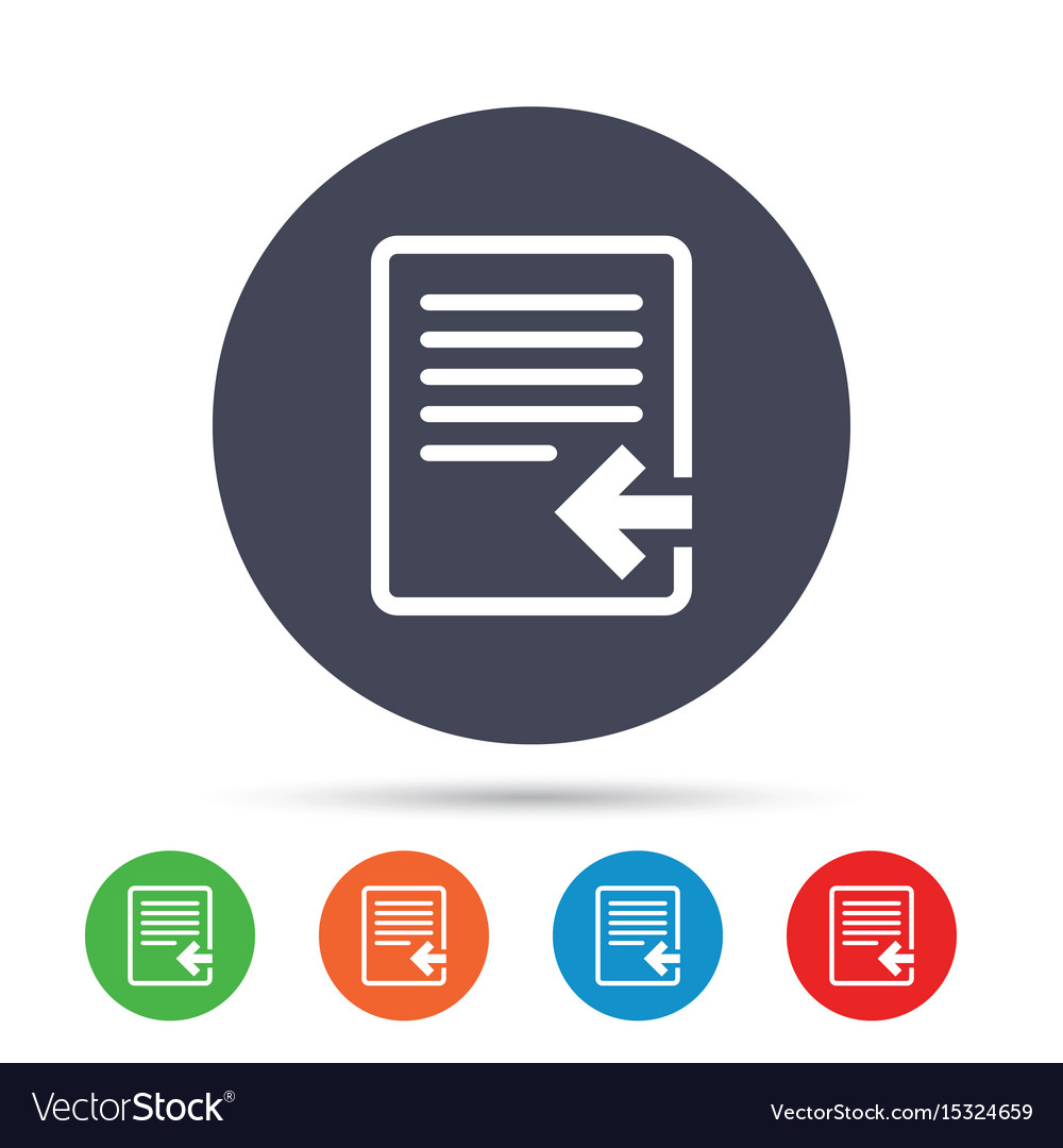 Import file icon document symbol